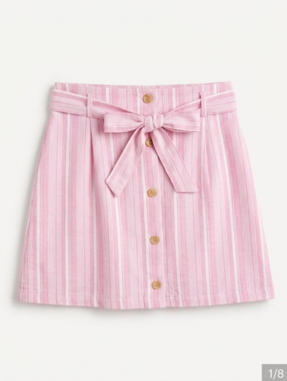 Must Have pink belted a-line mini skirt size L